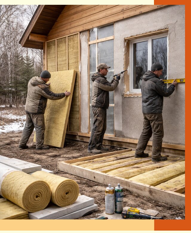 Утепление дачного дома в чернушке от 4824 руб/м2 — недорого | ТепломастерЧрш