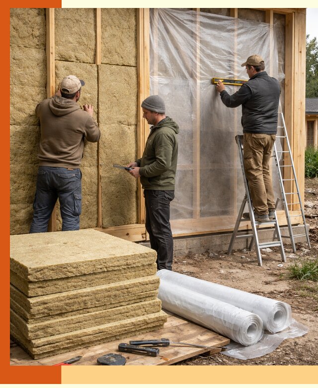 Утепление каркасного дома в чернушке под ключ с гарантией качества