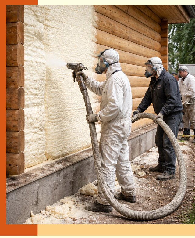 Утепление дома из бруса пенополиуретаном в чернушке