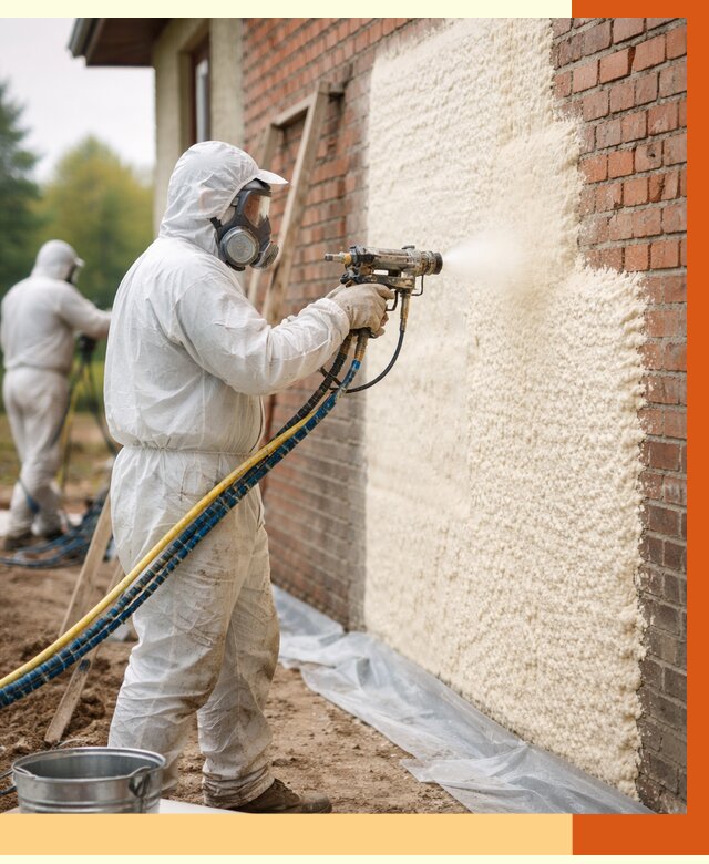 Утепление кирпичного дома ППУ в чернушке под ключ от 6601 руб. | ТепломастерЧрш