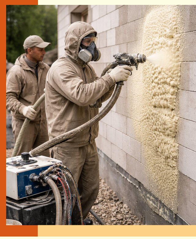 Утепление дома из газобетона ППУ в чернушке — надежная теплоизоляция