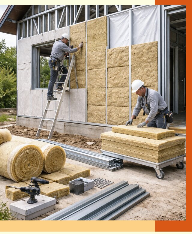 Утепление дома из ЛСТК в чернушке от 5281 руб./м² — профессионально | ТепломастерЧрш