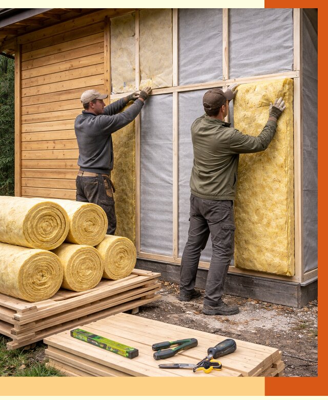 Утепление бани снаружи в чернушке от 86326 руб. под ключ | ТепломастерЧрш
