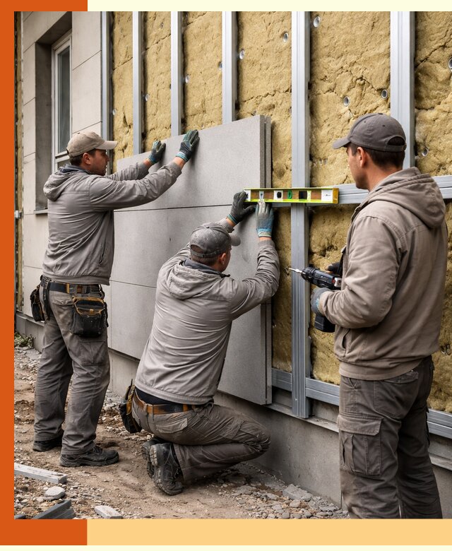 Утепление вентилируемого фасада под ключ в чернушке