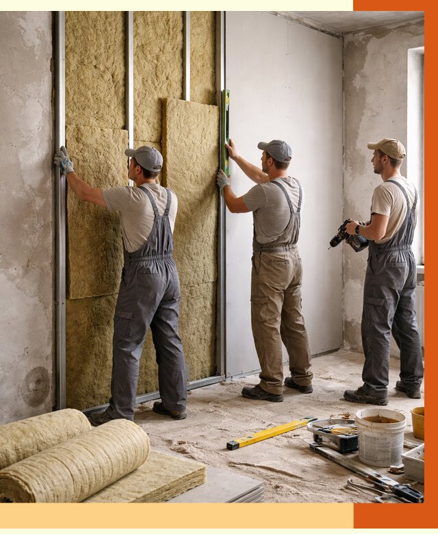 Утепление стен изнутри в чернушке от 2285 руб/м² под ключ | ТепломастерЧрш