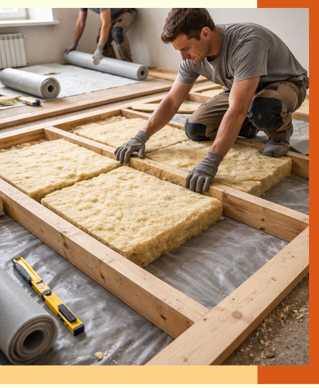 Утепление деревянного пола в чернушке от 1523 руб./м2 под ключ | ТепломастерЧрш