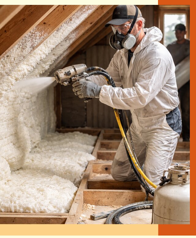 Утепление чердака ППУ в чернушке от 8754 руб./м2 — услуга под ключ | ТепломастерЧрш