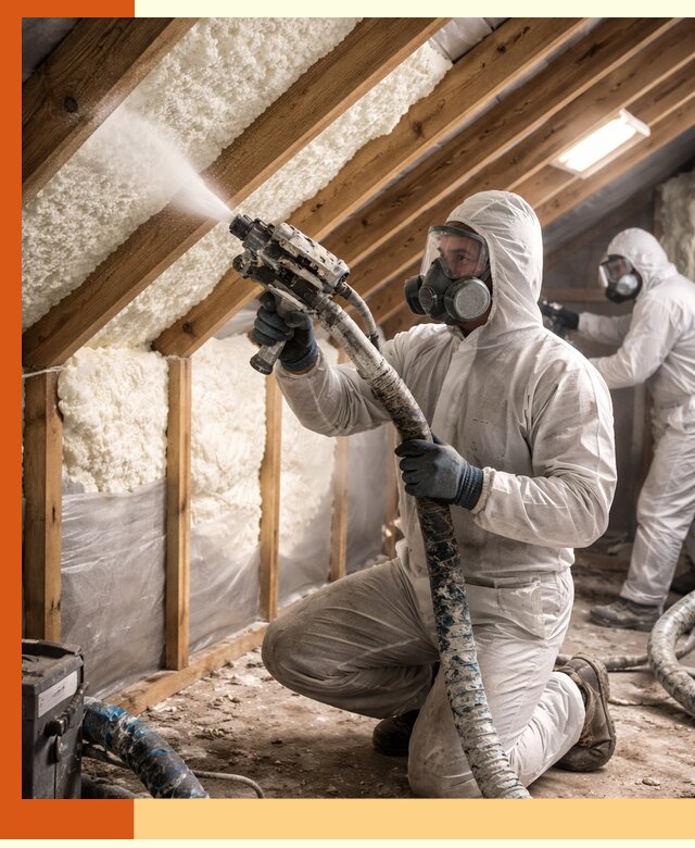 Утепление чердака пенополиуретаном (ППУ) в чернушке