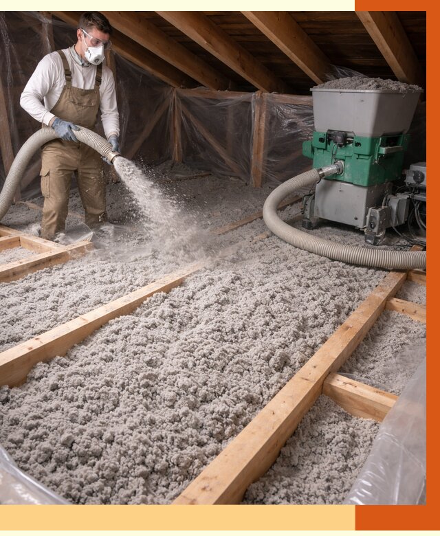 Утепление чердака эковатой в чернушке от 1473 руб/м2 — заказать у ТепломастерЧрш