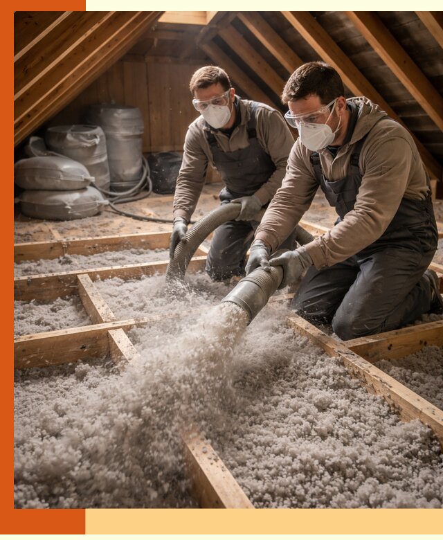 Утепление чердака эковатой в чернушке — быстро и надёжно