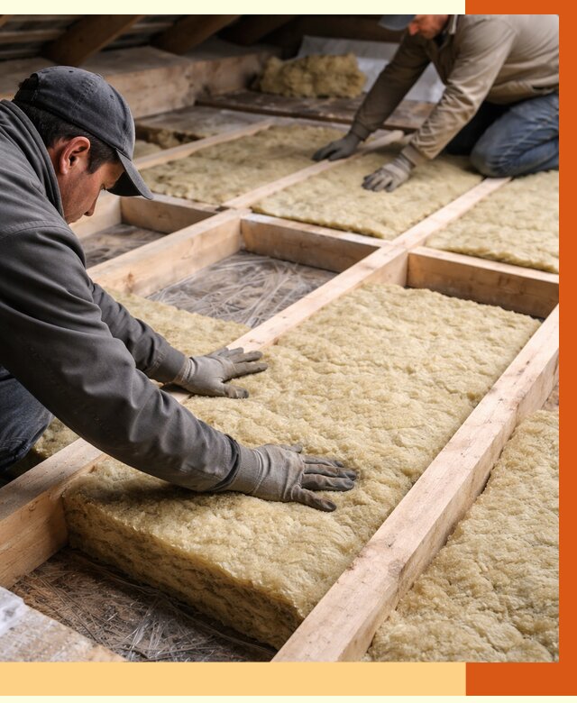 Утепление чердака минватой в чернушке от 3555 руб/м2 под ключ | ТепломастерЧрш