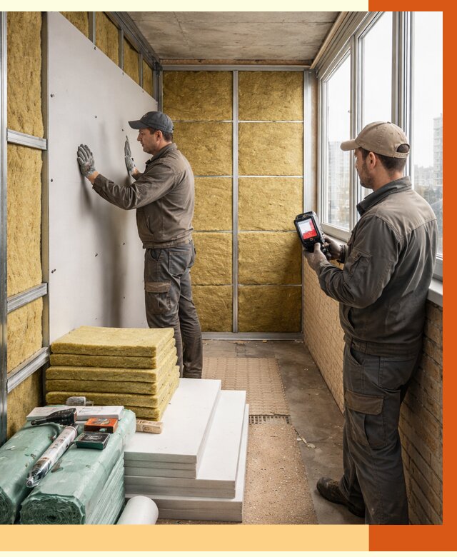 Утепление балкона в Чернушке от 4570 руб. под ключ | ТепломастерЧрш