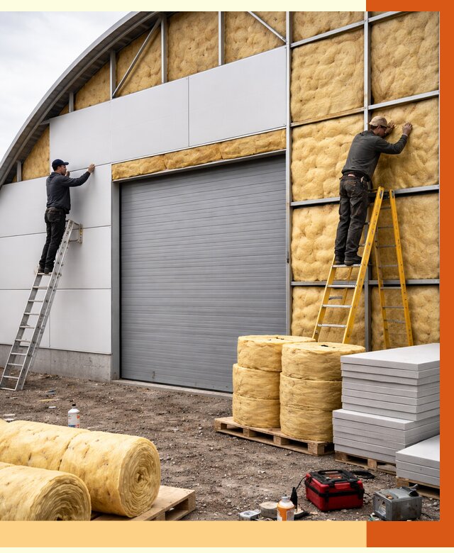 Утепление ангара пенополиуретаном в чернушке от 7312 руб./м² — комплекс от ТепломастерЧрш