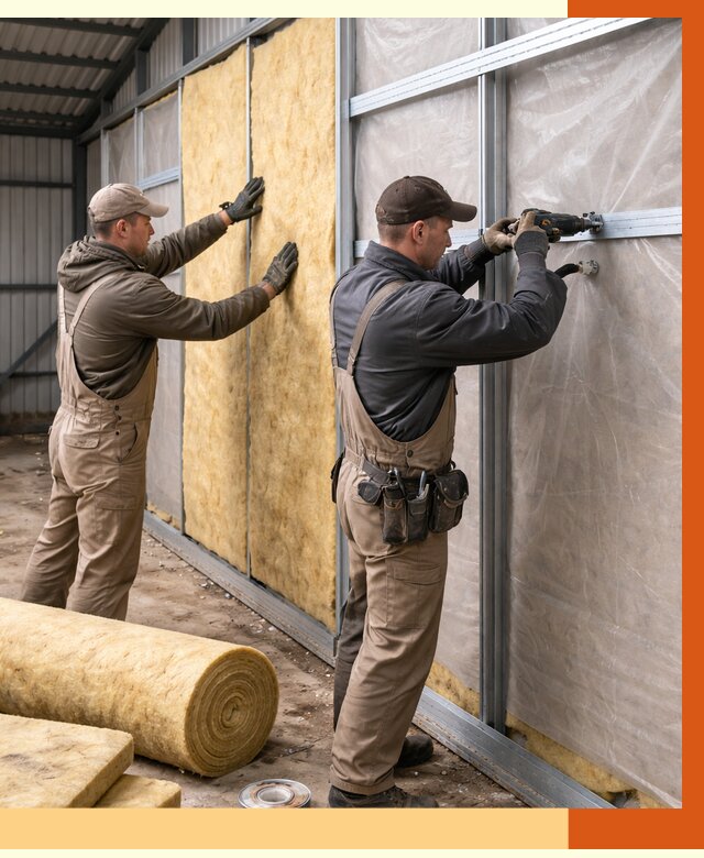 Утепление металлического ангара в чернушке от 4824 руб/м2 — услуги под ключ | ТепломастерЧрш