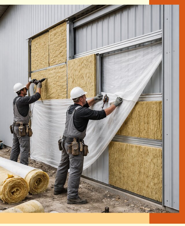 Утепление металлического склада в чернушке от 4570 руб/м2 — комплексное утепление под ключ | ТепломастерЧрш