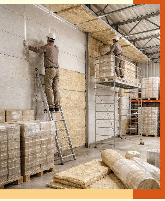 Утепление склада готовой продукции в чернушке от 1980 руб./м2 — комплексно | ТепломастерЧрш