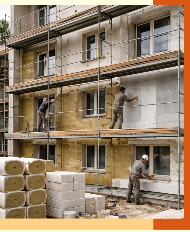 Утепление гостиницы в чернушке от 7312 руб./м2 — комплексно, ППУ, под ключ | ТепломастерЧрш