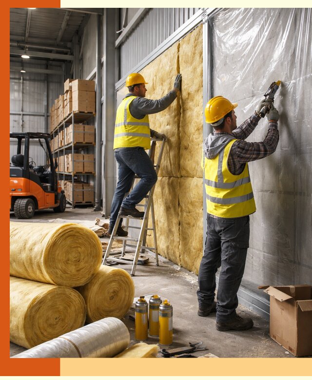 Утепление склада с техникой в чернушке под ключ