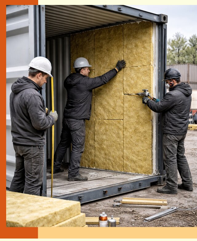 Утепление морского контейнера в чернушке: надежная теплоизоляция и защита