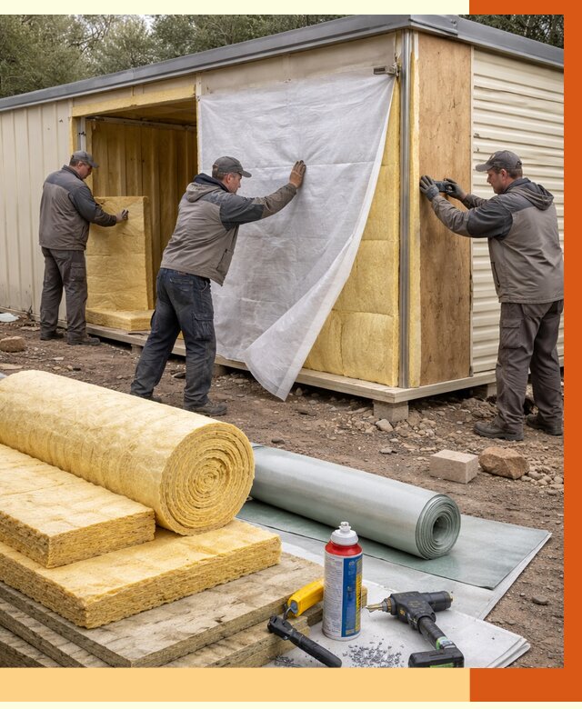 Утепление строительной бытовки в чернушке от 12695 руб. под ключ | ТепломастерЧрш