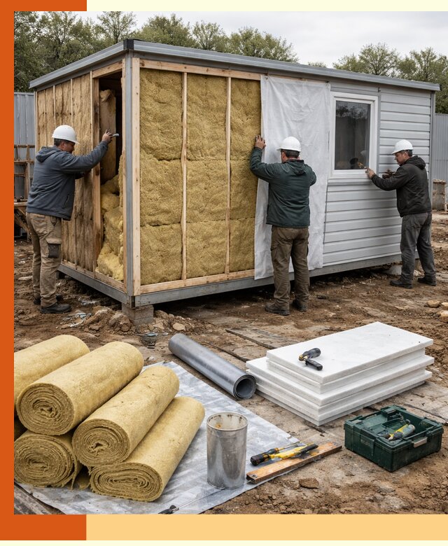 Утепление строительной бытовки под ключ в чернушке для любых условий