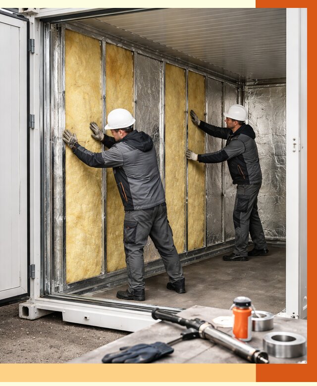 Утепление рефрижераторного контейнера в чернушке от 45702 руб./м² | ТепломастерЧрш