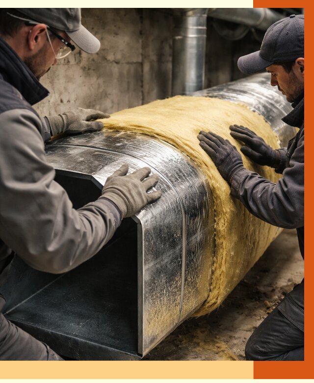 Утепление воздуховодов в чернушке от 4266 руб. — теплоизоляция вентиляции | ТепломастерЧрш