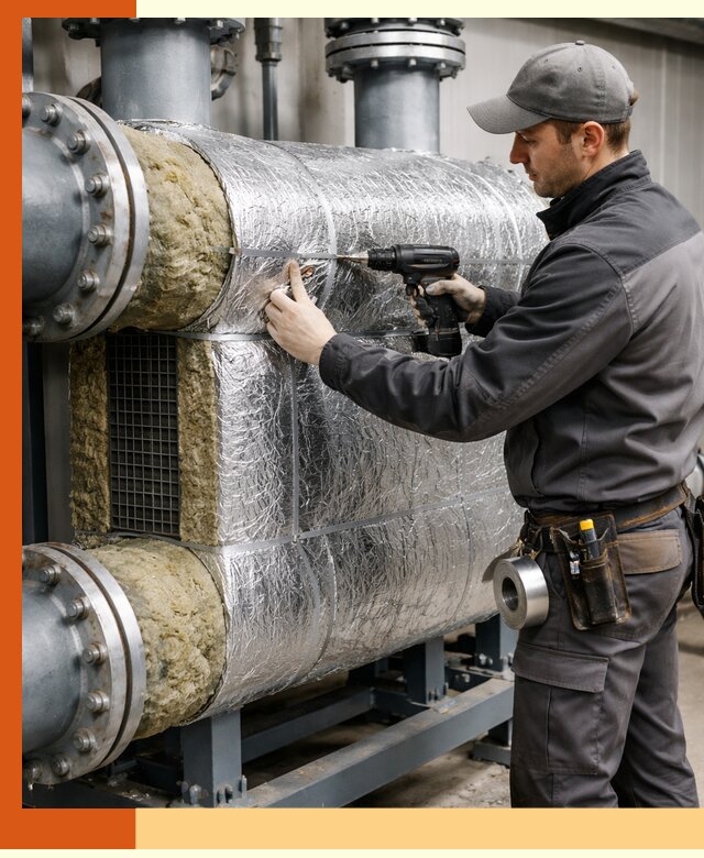 Утепление теплообменника в чернушке — профессиональная теплоизоляция оборудования