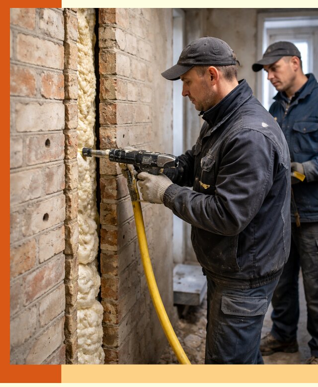 Межстеновое утепление пенополиуретаном в чернушке