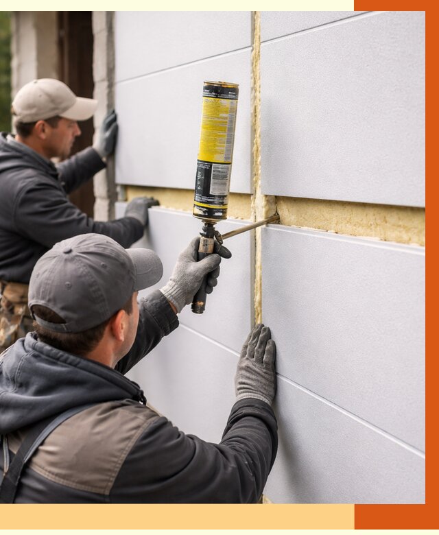 Утепление сэндвич панелей ППУ в чернушке от 4266 руб. за м2 | ТепломастерЧрш