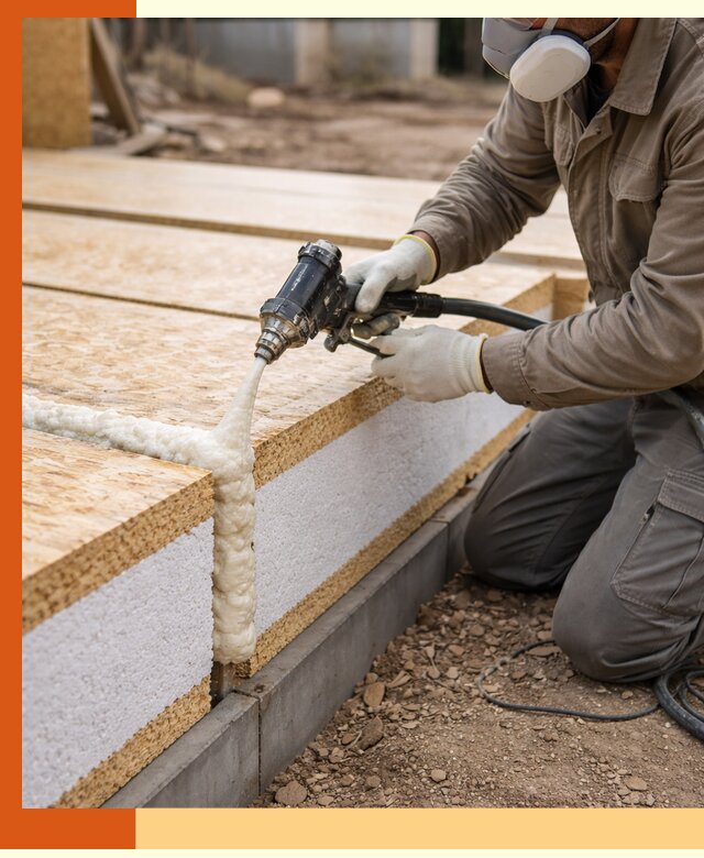 Утепление СИП-панелей пенополиуретаном (ППУ) в чернушке