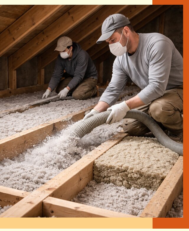 Заполнение полостей чердачного перекрытия в чернушке от 4570 руб. | ТепломастерЧрш