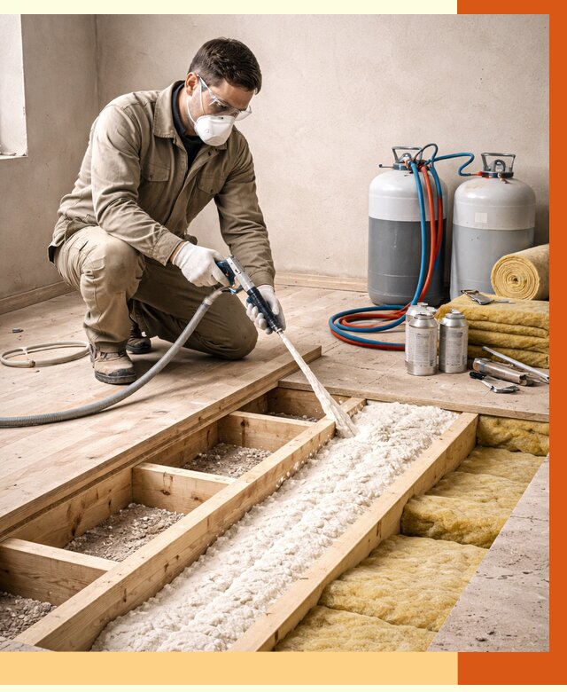 Заполнение полостей межэтажного перекрытия в чернушке от 4266 руб. | ТепломастерЧрш