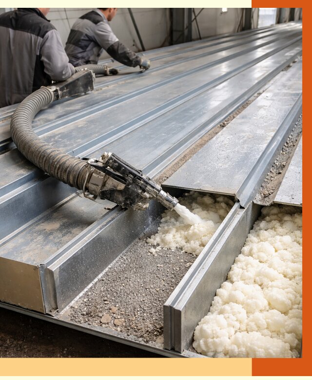 Заполнение пустот кровельных панелей в чернушке от 7312 руб. под ключ | ТепломастерЧрш