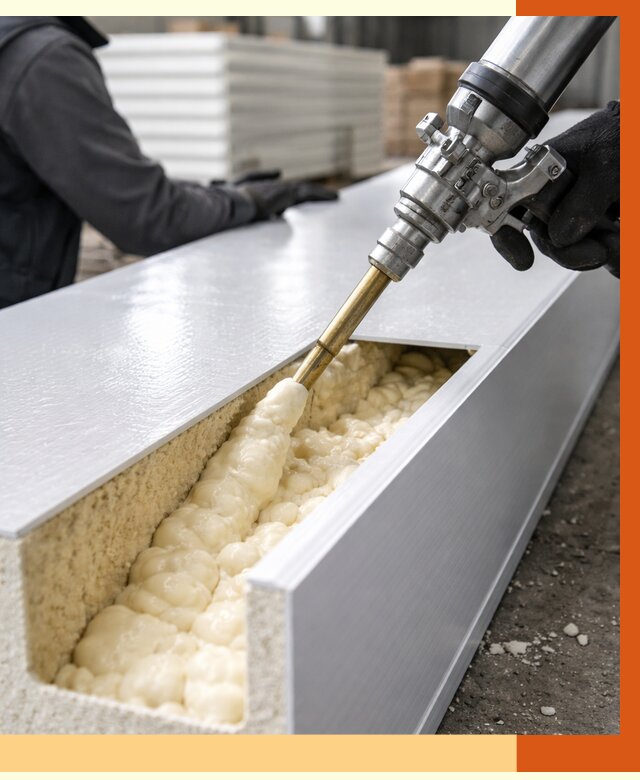 Заполнение пустот холодильных панелей в чернушке от 7617 руб. | ТепломастерЧрш