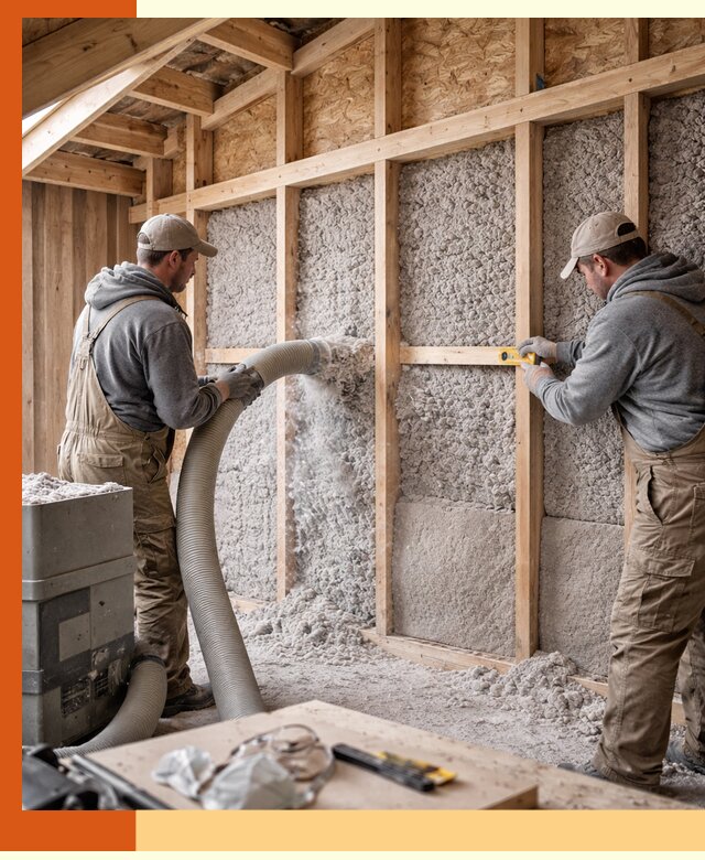 Утепление эковатой стен, потолков и перекрытий в чернушке