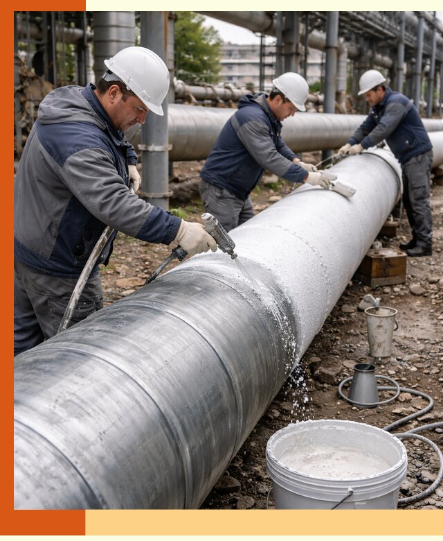 Утепление теплотрассы жидкой теплоизоляцией в чернушке