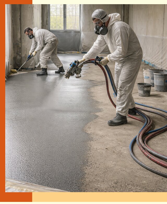 Гидроизоляция полимочевиной полов и конструкций в чернушке