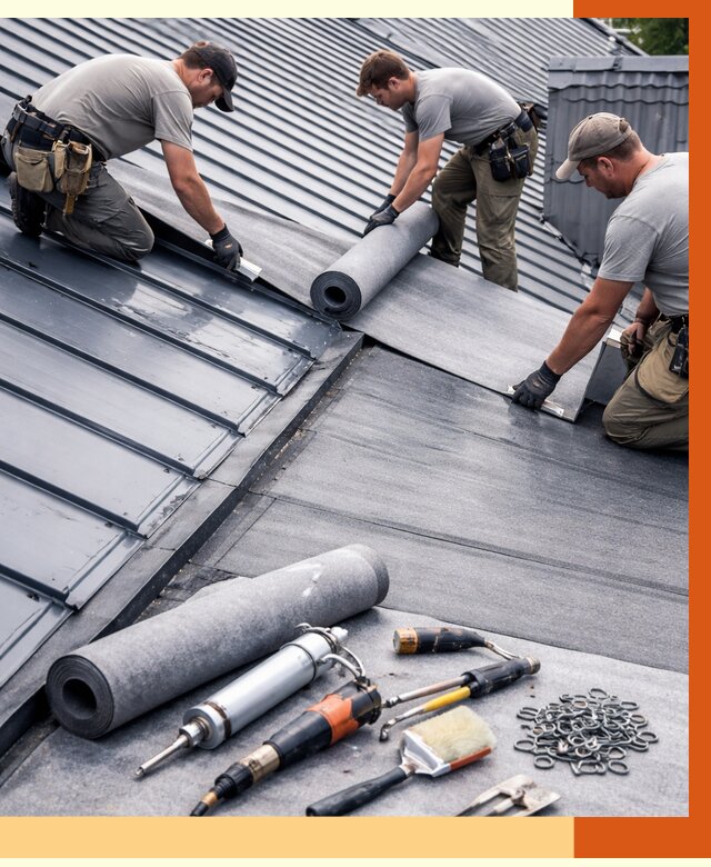 Гидроизоляция металлической кровли полимочевиной в чернушке от 8633 руб. | ТепломастерЧрш