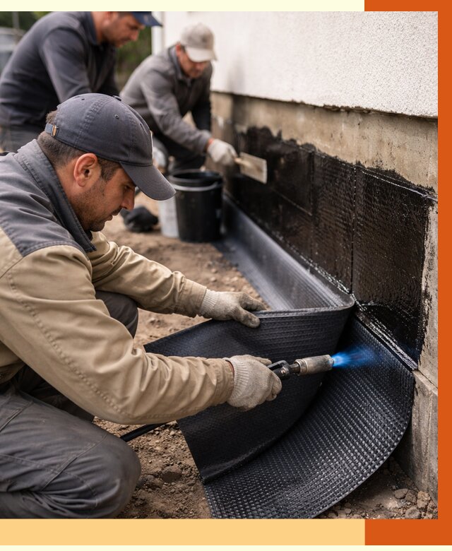 Гидроизоляция цоколя и отмостки в чернушке от 8633 руб. — ТепломастерЧрш