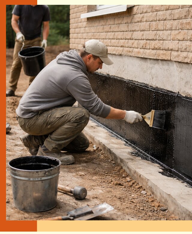 Гидроизоляция цоколя домов и зданий в чернушке эффективными методами