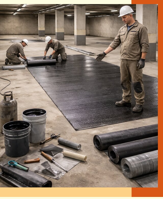 Гидроизоляция паркинга в чернушке от 1219 руб/м² — профессиональная защита | ТепломастерЧрш