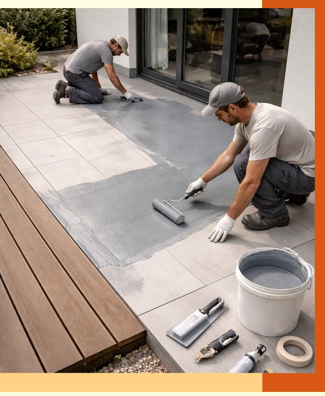 Гидроизоляция террасы в чернушке под ключ от 7617 руб./м² | ТепломастерЧрш