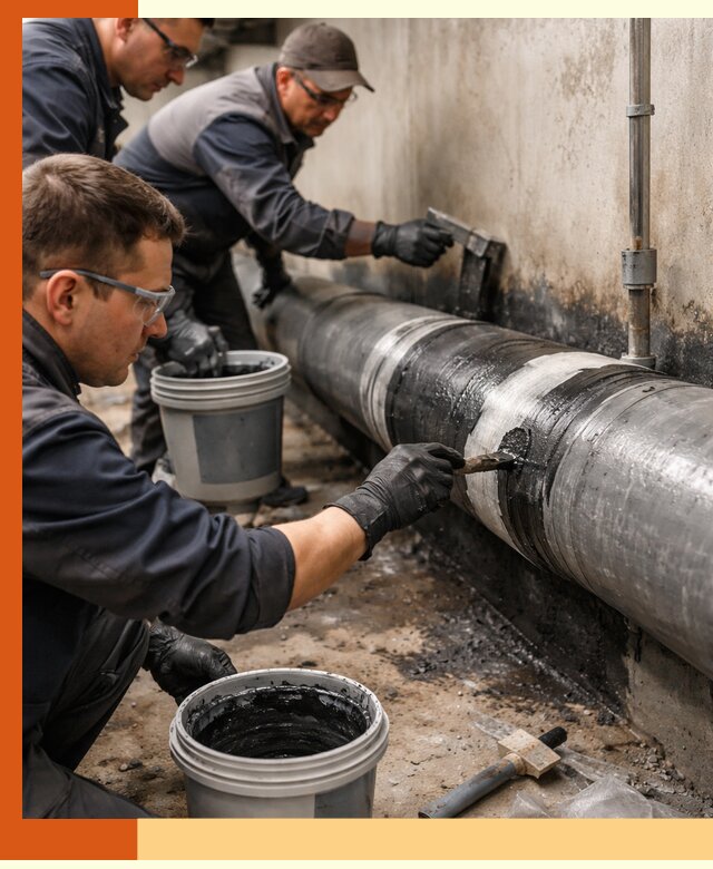 Гидроизоляция труб в чернушке — защита и герметизация коммуникаций