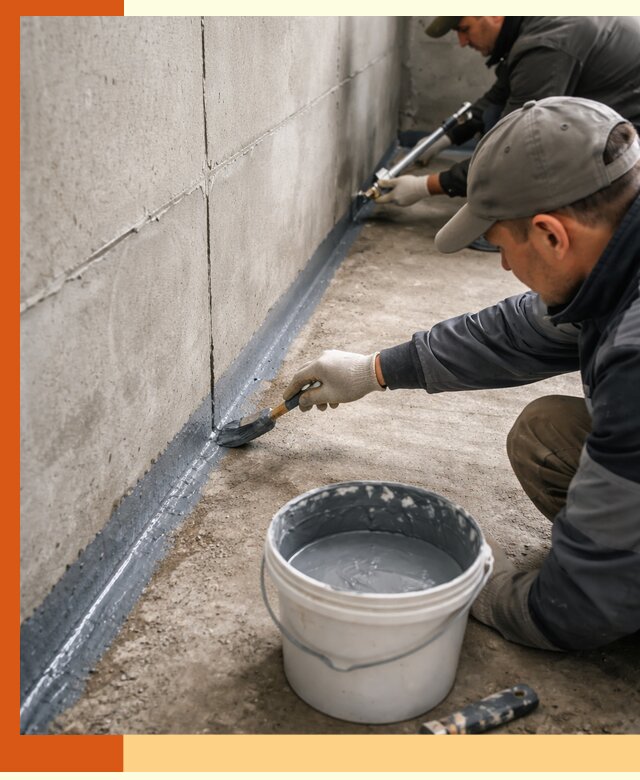 Гидроизоляция швов зданий и конструкций в чернушке