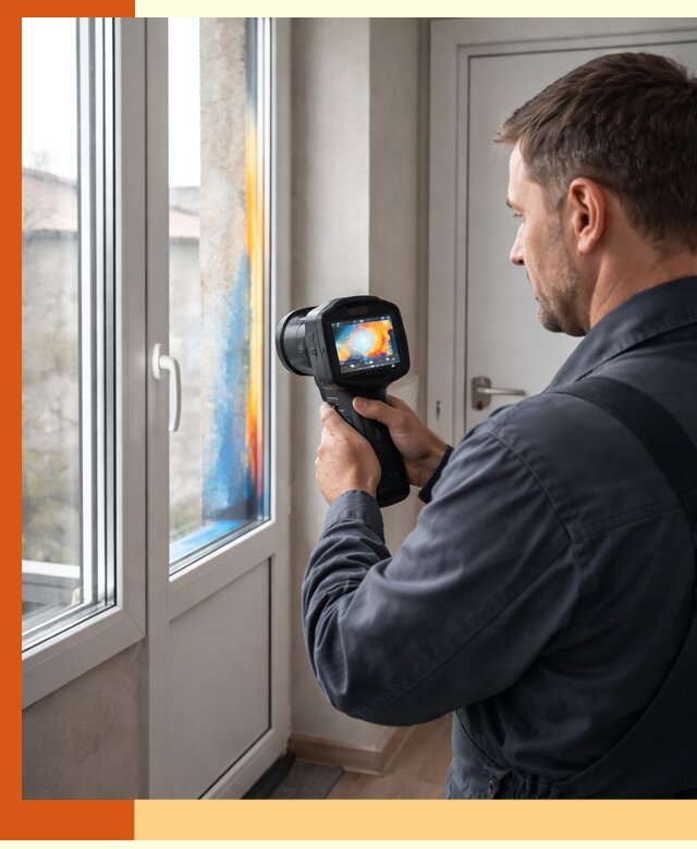 Тепловизионное обследование окон и дверей в чернушке