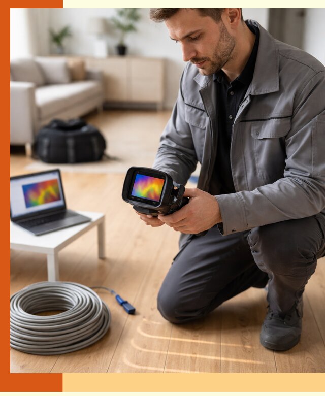 Тепловизионное обследование тёплого пола в чернушке для точной диагностики