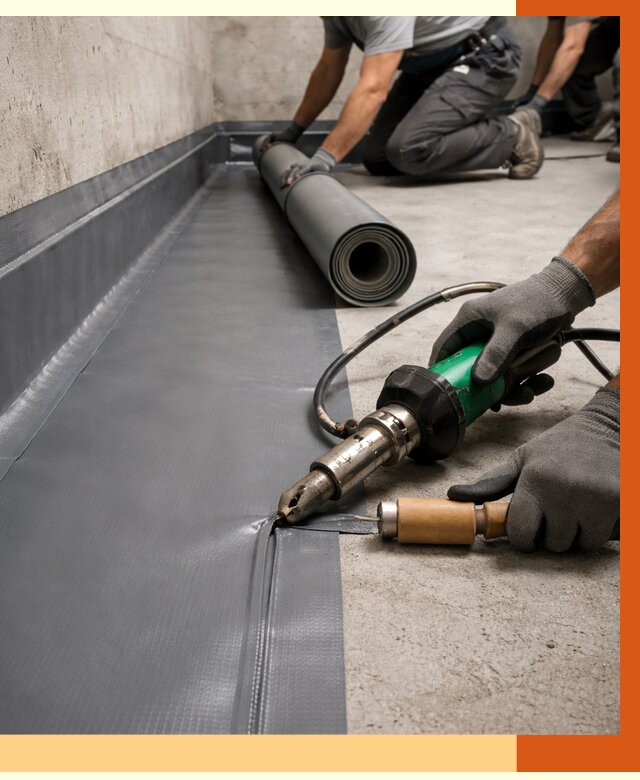 Монтаж гидроизоляционной мембраны в чернушке от 1011 руб/м2 | ТепломастерЧрш