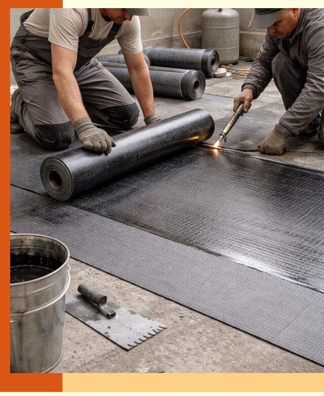 Монтаж гидроизоляционной мембраны в чернушке для зданий и конструкций