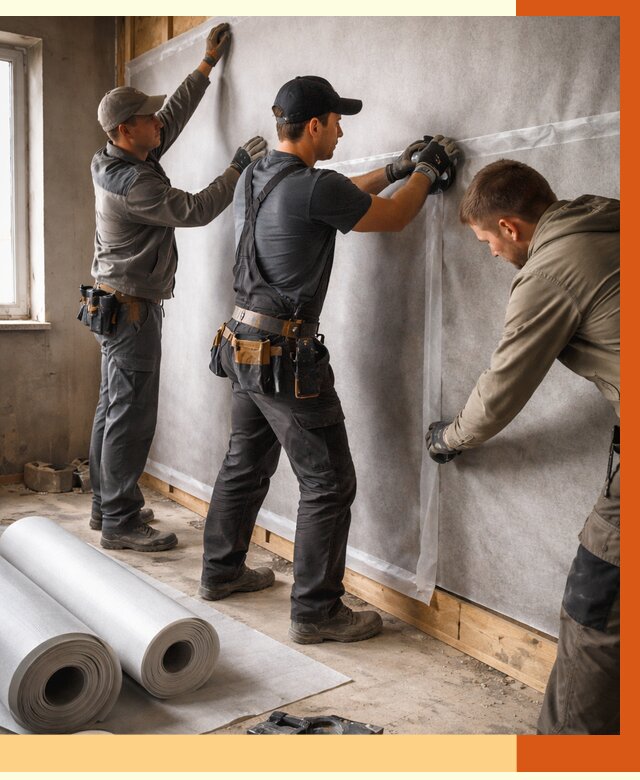 Монтаж ветроизоляции в чернушке от 4570 руб./м2 — профессионально | ТепломастерЧрш